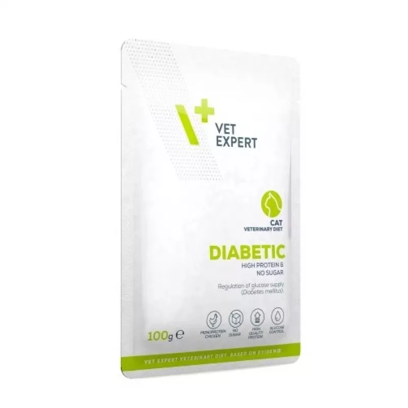 VET EXPERT Veterinary Diet Diabetic Cat - comida húmida para gatos - 100g