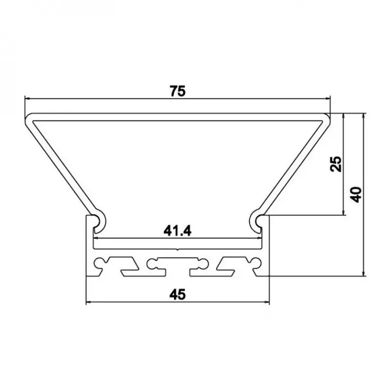 Synergy 21 ALU065-T perfil (S21-LED-PR20183)
