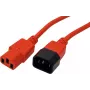 Cabo de alimentação ROLINE 19.08.1525 vermelho 0,8 m conector fêmea C14 conector fêmea C13 (19.08.1525)