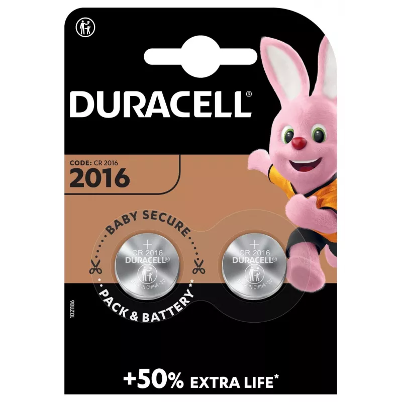 Pilha descartável Duracell 2016 CR2016 lítio