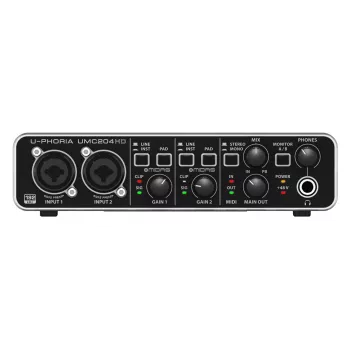 Behringer UMC204HD equipamento musical complementar