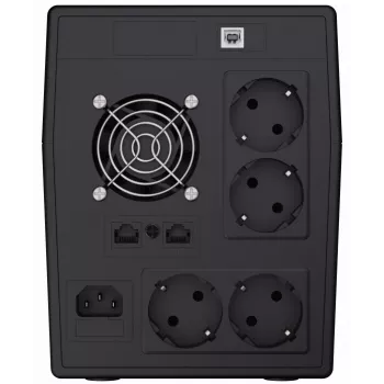 Fonte de alimentação ininterrupta Green Cell UPS05 — Line-Interactive 2 kVA / 1200 W, 5 tomadas Type-F, LCD, USB, RJ-45