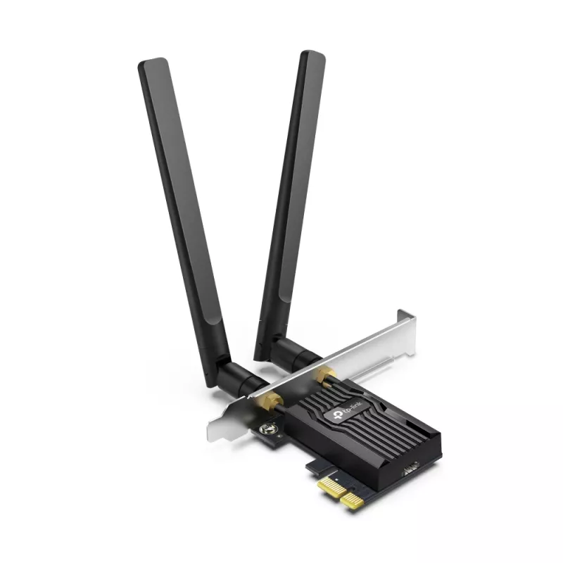 Adaptador PCIe Wi‑Fi 6 Bluetooth TP‑LINK Archer TX10E AX900 — placa PCIe, AX900 Wi‑Fi 6, Bluetooth