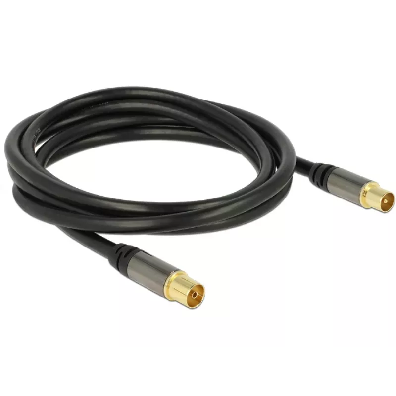 Cabo coaxial RG-6/U DeLOCK 88923 2m IEC preto