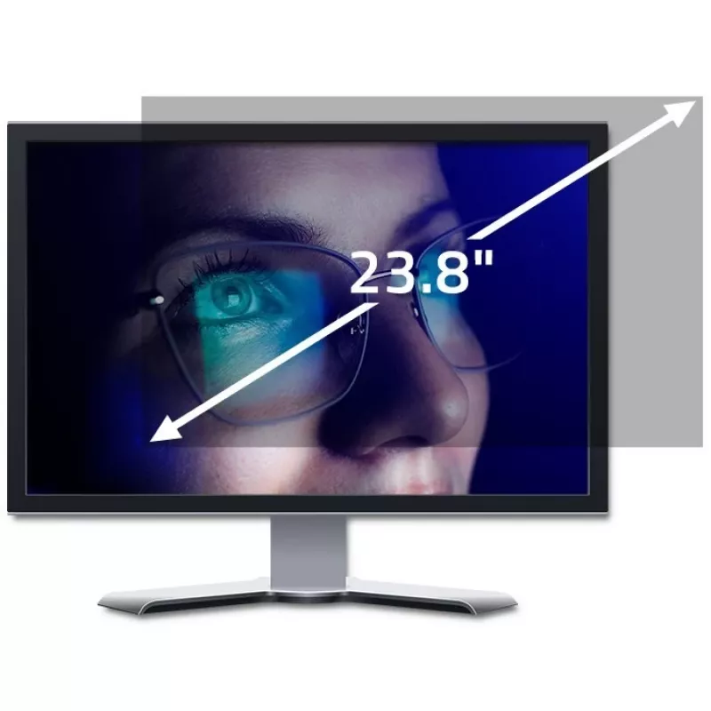 Filtro de privacidade QOLTEC 51059 para monitor de 23,8 polegadas (60,5 cm), 527 x 296,9 mm, transparente