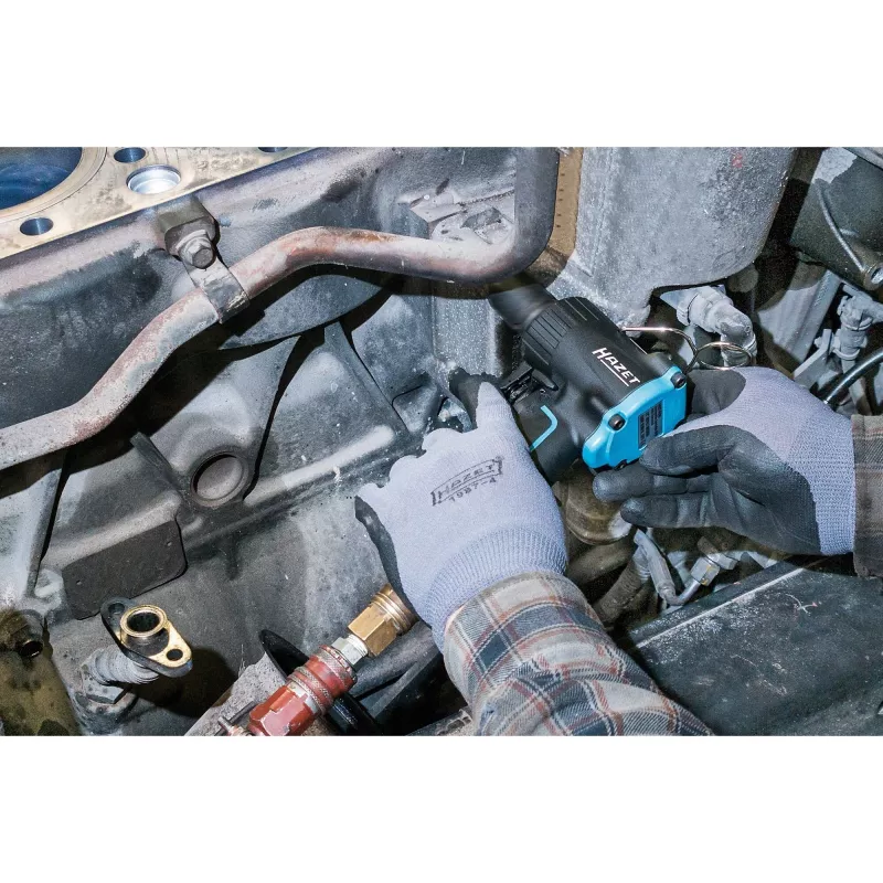 Chave de impacto HAZET 9012M-1 1/2 polegadas 8800 rpm Preto, Azul