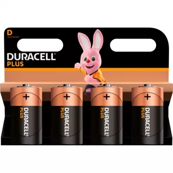 Pilha Duracell Plus NEW MN1300 LR20 D alcalina 1,5 V — pack de 4