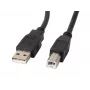 Cabo USB Lanberg CA-USBA-10CC-0030-BK 3 m USB 2.0 USB B preto (CA-USBA-10CC-0030-BK)