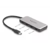 Hub USB 3.2 Gen 1 Type-C DeLOCK 64261 10000 Mbit/s preto cinzento