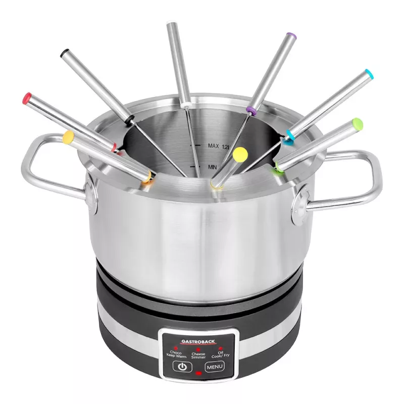 Fondue elétrico Gastroback 42568 1,8 l 8 pessoas preto aço inoxidável