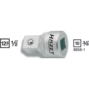 Hazet 8858-2 Adaptador, 3/8 in fêmea para 1/4 in macho