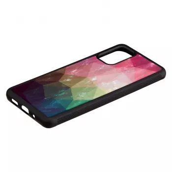 Capa de telemóvel iKins para Samsung Galaxy S20+ — design flores aquáticas, preto