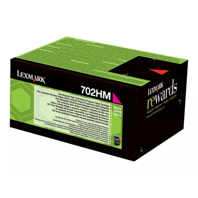Cartucho de toner Lexmark 702HM Magenta 3000 páginas
