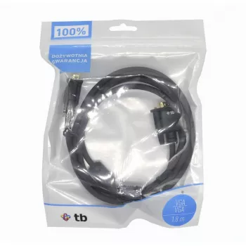 Cabo TB VGA 15M-15M 1,8 m preto-dourado (AKTBXVGAMMG180B)