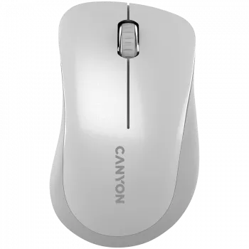 CANYON MW-11, rato sem fios 2,4 GHz, com 3 botões, DPI 1200, pilha: AAA*2 unid., branco pérola cinzento 67*109*38 mm 0,063 kg