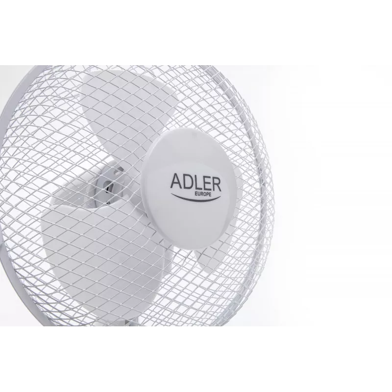 Adler | AD 7302 | Ventilador de mesa | branco | diâmetro 23 cm | número de velocidades 2 | oscilação | 60 W | Não