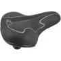 Sela de bicicleta FISCHER Sela de bicicleta de passeio elastómero preto/branco com adaptação corporal ideal