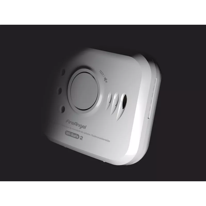 Detetor de monóxido de carbono FireAngel NM-CO10X modelo com interface com interface com fios para segurança doméstica