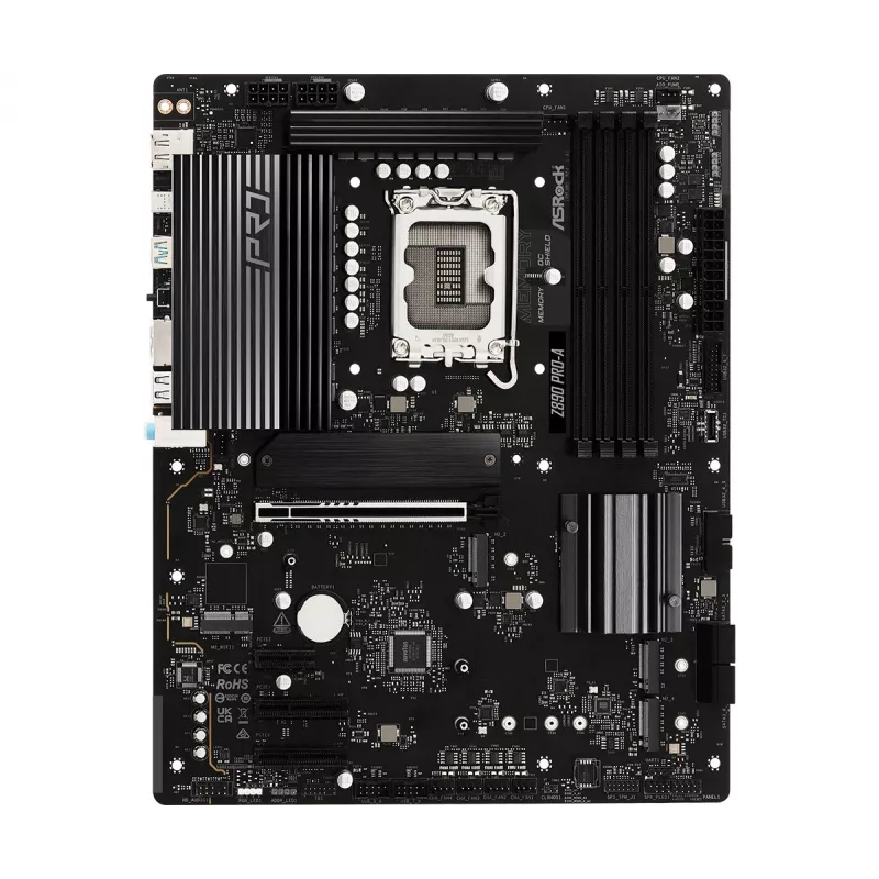 Motherboard ASRock Z890 Pro-A ATX — chipset Intel Z890, LGA 1851, DDR5, 4x DIMM, 256 GB, 2.5Gb LAN, PCIe Gen5
