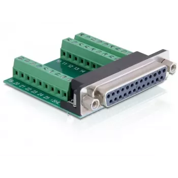 Delock Adaptador série, DB-25 fêmea para bloco de terminais (65317)