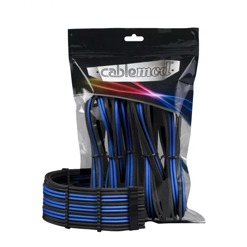 Cabo de alimentação interno CableMod CM-PCAB-BKIT-NKKB-3PK-R preto azul 250mm