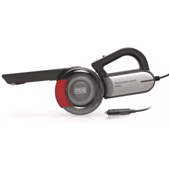 Aspirador de mão Black & Decker PV1200AV — limpa estofos a seco, 12 V, 0,44 L, 12,5 W, cabo de 5 m, cinzento/vermelho