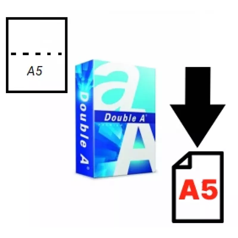 Papel Double A (categoria A), A5, 80 g, 500 folhas
