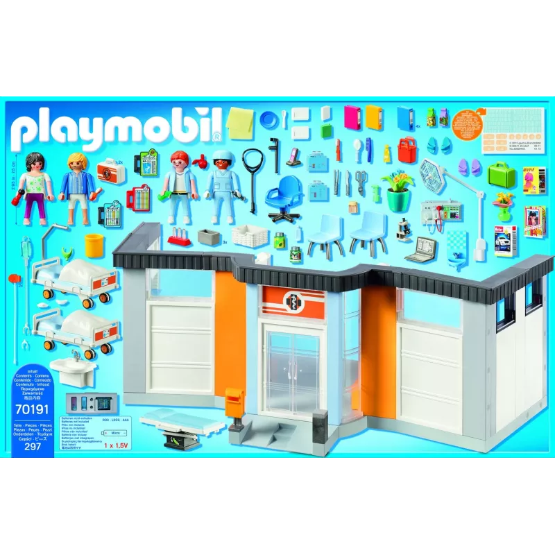 Figura de brincar Playmobil 70191 Ala Hospitalar Mobilada 297 peças