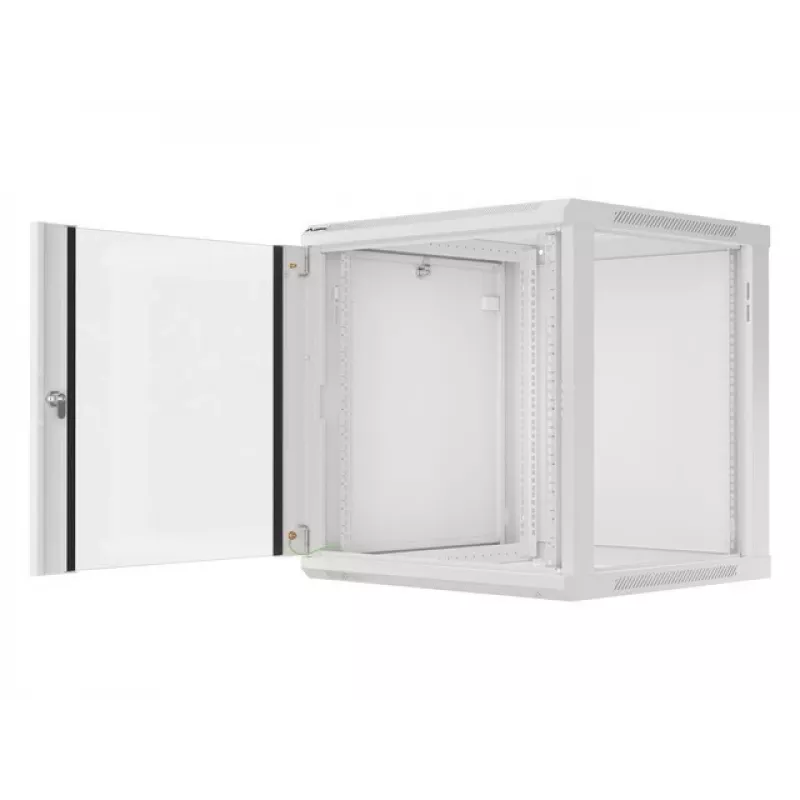 Armário de instalação de parede Lanberg 19'' 12U 600x600mm cinzento (porta de vidro)