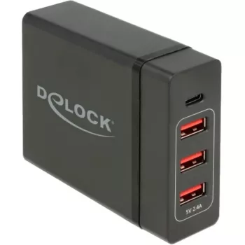 Carregador de parede USB DeLOCK 63974 Universal Preto AC Interior