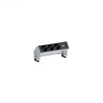 Bachmann DESK 2 Extensão elétrica 902.300, 3 tomadas, cabo de 1,5 m, Branco