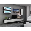 Armário Cama VIGO 90 fechado 90/35/32 preto/branco brilhante