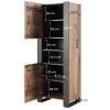 Estante WOOD 65x40x170,5 carvalho Wotan + antracite