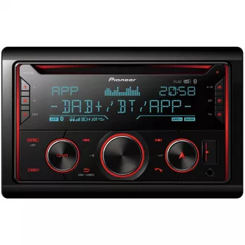 Recetor de multimédia para automóvel Pioneer FH-S820DAB preto 200 W Bluetooth