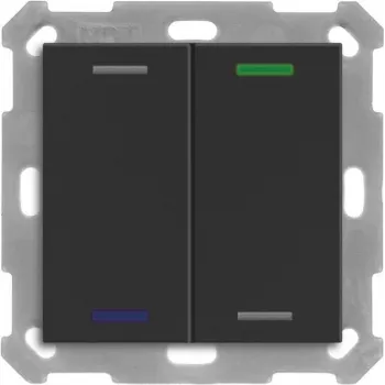 MDT BE-TAL55T206.01 KNX Botão Light 55 2f RGBW Sensor de temperatura preto mate Neutro 1 (BE-TAL55T206.01)