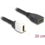 Módulo Keystone DeLOCK cabo HDMI conector fêmea para conector fêmea 8K 60 Hz 20 cm preto