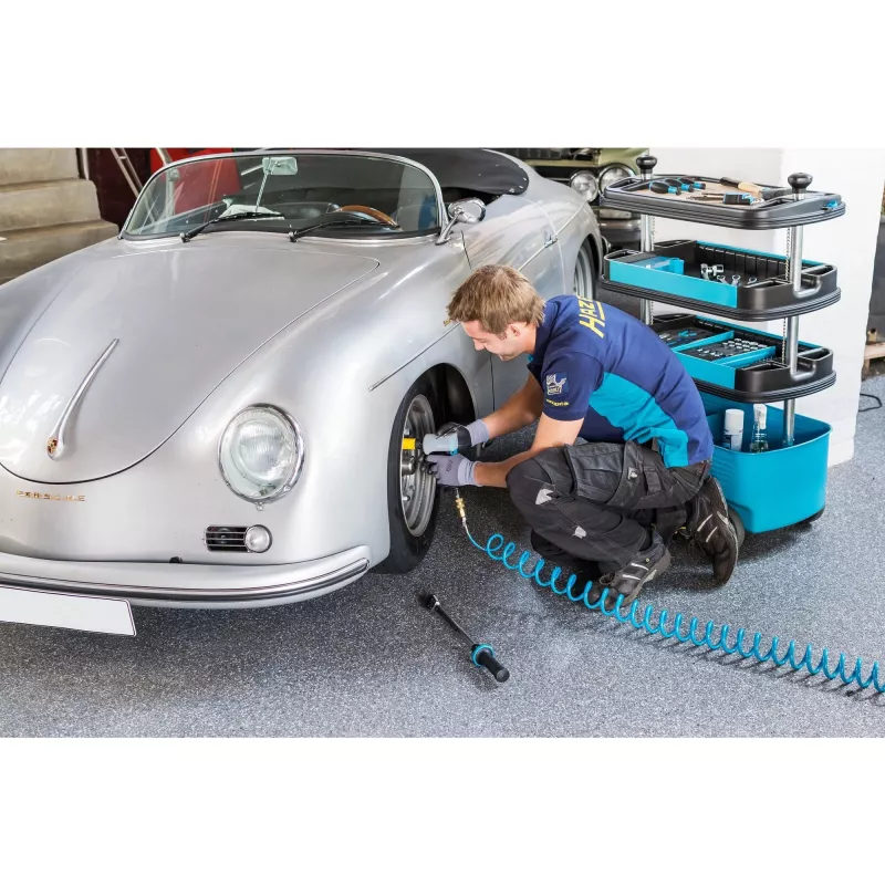 Chave de impacto HAZET 9012M-1 1/2 polegadas 8800 rpm Preto, Azul