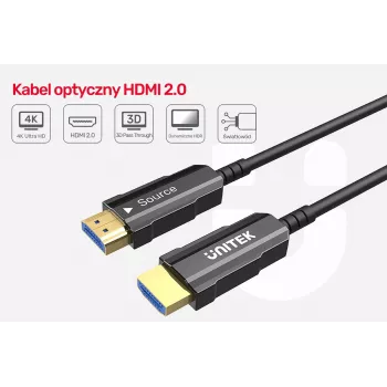 Cabo HDMI UNITEK C11072BK-10M 10 m 18 Gbit/s preto