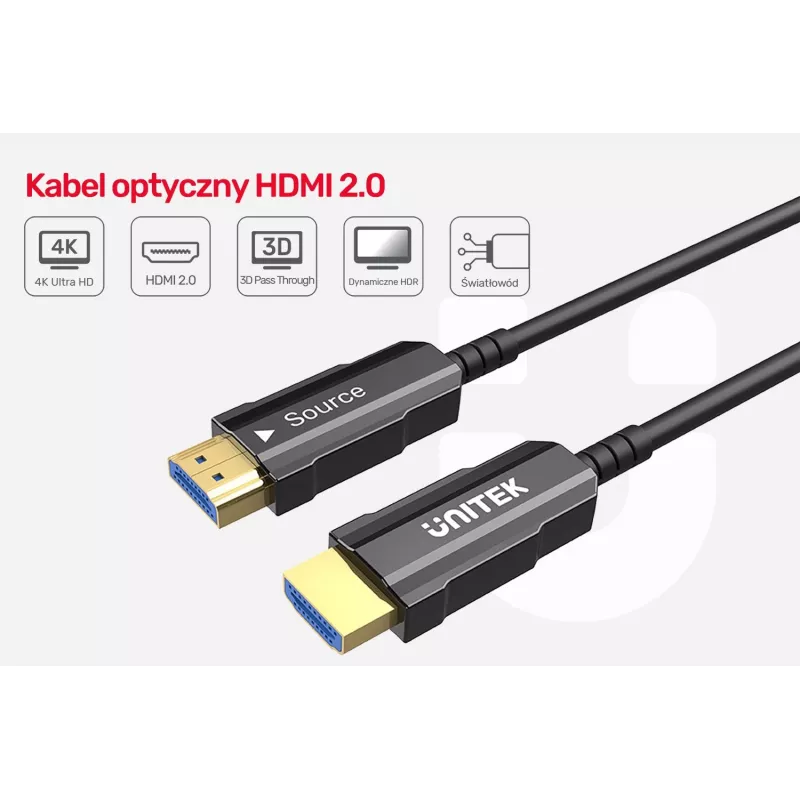 Cabo HDMI UNITEK C11072BK-10M 10 m 18 Gbit/s preto
