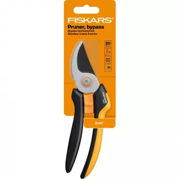 Tesoura de jardim Fiskars Solid L P341 bypass preta, laranja