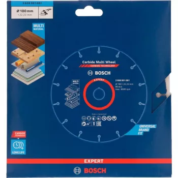 Disco de corte Bosch EXPERT Carbide MultiWheel 180 mm Ø, furo 22,23 mm