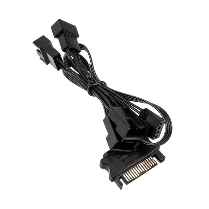 Cabo em Y para ventoinhas Kolink 1-para-4 PWM 35 cm, 4-Pin-PWM para 4×4-Pin-PWM + SATA