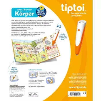 tiptoi Porquê? Porque? Para quê? Tudo sobre o corpo, livro educativo
