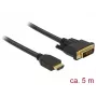 Adaptador de cabo de vídeo DeLOCK 85656 5 m HDMI tipo A DVI preto