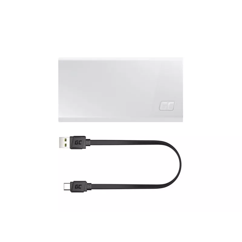 Powerbank Green Cell 20000mAh 22,5W branco PowerPlay20s 3x USB-C PD QC 3.0