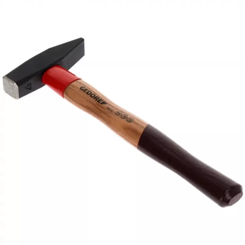 Gedore 600 H-500 (8583230) ROTBAND-PLUS martelo de serralheiro, 500 g, 320 mm, cabo de hickory, DIN 1041