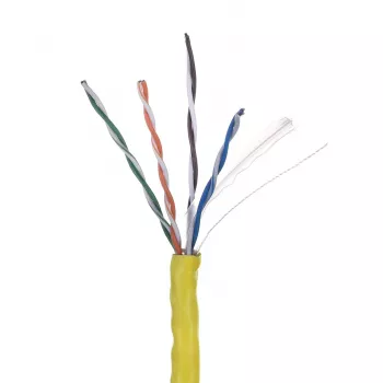 Cabo de rede LANBERG LCU6-10CC-0305-Y U/UTP Cat6 305 m amarelo, 23 AWG, 250 MHz