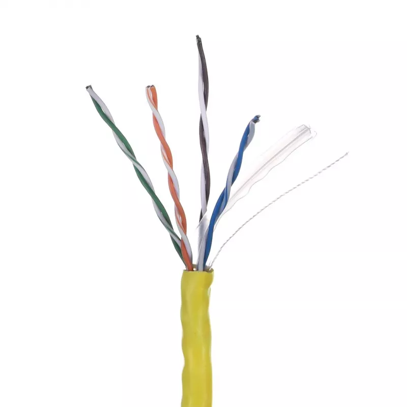 Cabo de rede LANBERG LCU6-10CC-0305-Y U/UTP Cat6 305 m amarelo, 23 AWG, 250 MHz