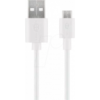 Cabo de carregamento e sincronização Micro-USB Goobay, 2 m – para dispositivos Android (38666)