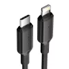 Cabo USB-C para Lightning 3A 480Mbps 1m preto